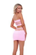 Net Worth 2pc Bandeau Set - One Size - Pink - Image 2
