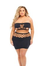 Net Worth 2pc Bandeau Set - Queen - Black - Image 2