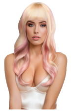 Nicki Premium Stylable Wig - Light Pink / Blonde - Image 2