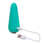 O-Cone Teal Cone-Shaped Vibrating Bullet with Fluted Texture - Image 2