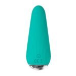 O-Cone Teal Cone-Shaped Vibrating Bullet with Fluted Texture - Image 6