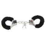 Sex and Mischief Furry Handcuffs – Black - Image 2