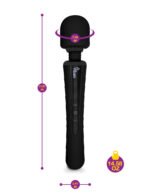 Obsession Wand Massager – Black, USB Rechargeable, Silicone Head - Image 2
