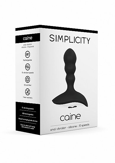 Caine Anal Vibrator - Black