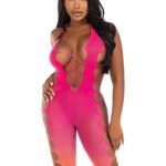 Ombre Footless Bodystocking - One Size - Sunset