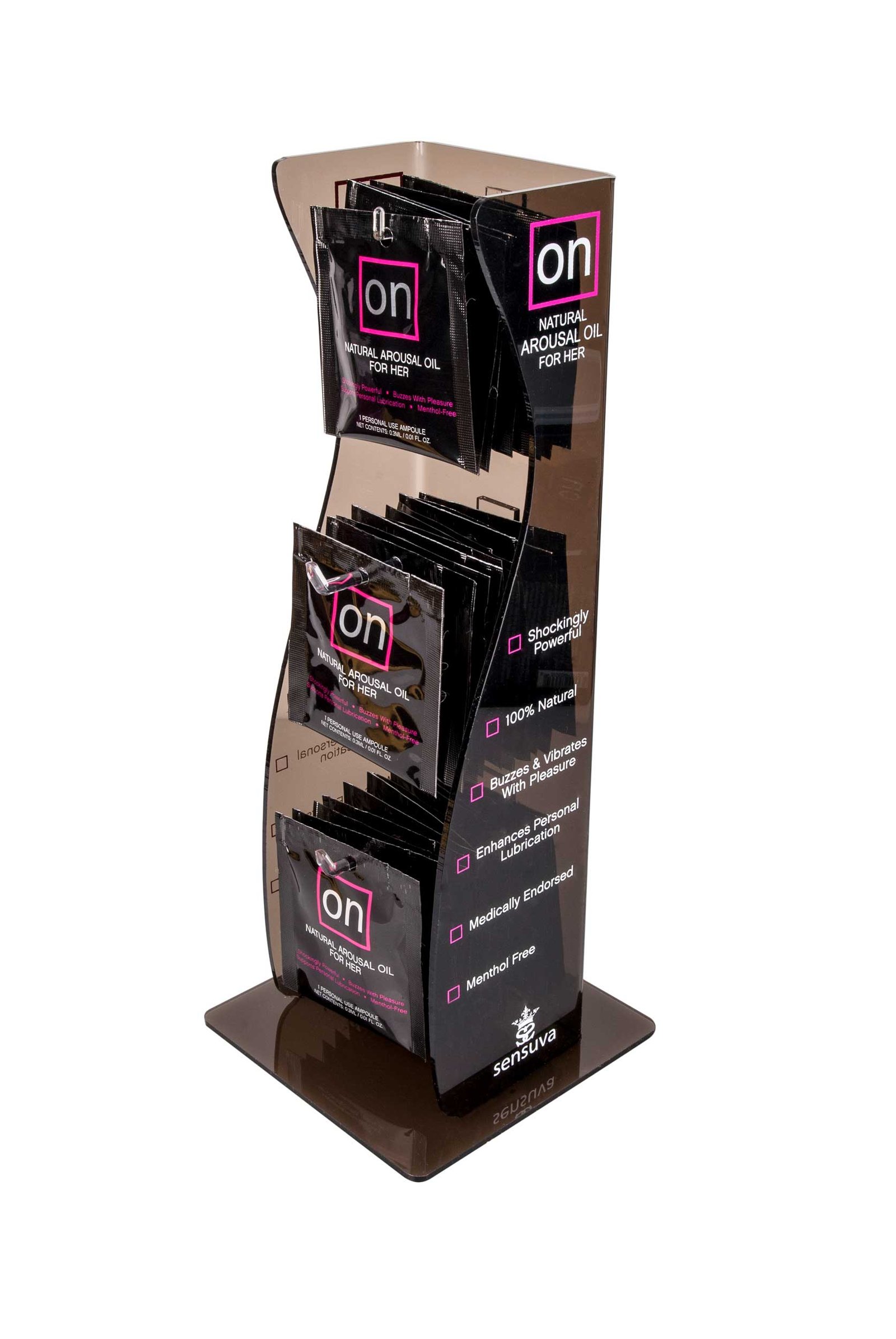 on-arousal-oil-original-40-piece-single-use-ampoule-tower-display-black On Arousal Oil Original 40 Piece Single Use Ampoule Tower Display - Black - Image 1