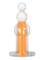Orange Dream Remote-Controlled Vibrating Beaded Vibrator – Clear with Orange Bullet - Image 5