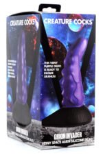 Orion Invader Veiny Space Alien Silicone Dildo - Purple - Image 8