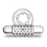 Blush Stay Hard Vibrating Super Clitifier Cock Ring – Clear - Image 4