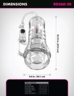 PDX Elite Viewtube Vac XXL Pump See-Thru Stroker – Clear - Image 3