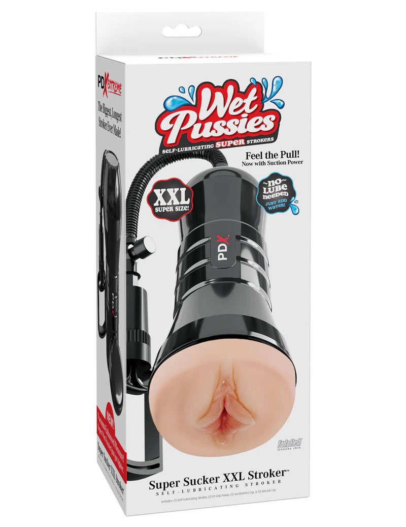 pdx-extreme-wet-pussies-super-sucker-xxl-stroker-light Pdx Extreme Wet Pussies Super Sucker XXL Stroker - Light - Image 1