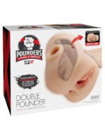PDX Plus Double Pounder Vibrating Squeeze Stroker – Light