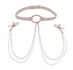 Peaches N Creame Collar With Nipple Clamps - Pink - Image 5
