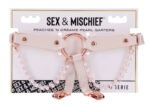 Peaches 'N Creame Pearl Garters - Peach