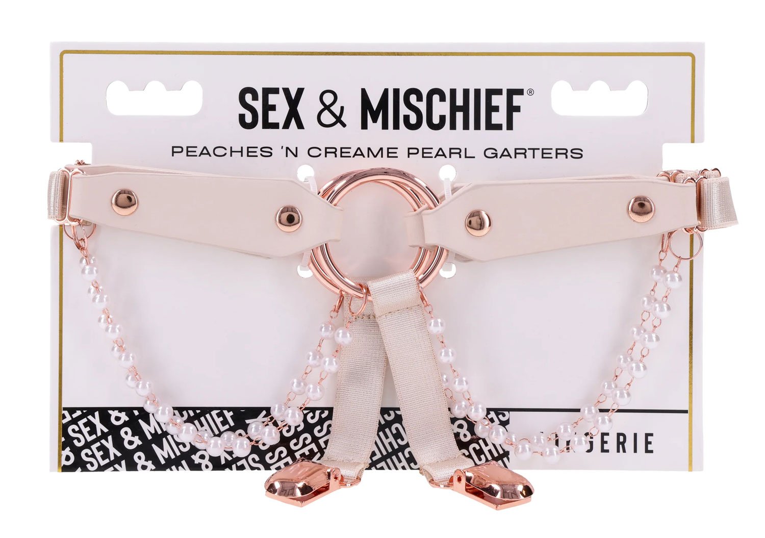peaches-n-creame-pearl-garters-peach Peaches 'N Creame Pearl Garters - Peach - Image 1