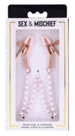 Peaches N Creame Pearl Nipple Clamps - Pink - Image 5