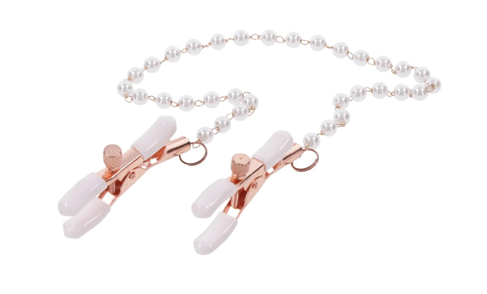 peaches-n-creame-pearl-nipple-clamps-pink Peaches N Creame Pearl Nipple Clamps - Pink - Image 1