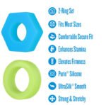 Performance Plus Flash 2-Ring Set – Platinum-Cured Silicone – Multi - Image 5