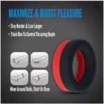Performance Plus Takeoff Cock Ring – Red/Black, Platinum-Cured Silicone - Image 3