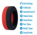 Performance Plus Takeoff Cock Ring – Red/Black, Platinum-Cured Silicone - Image 5
