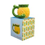 Pineapple Ceramic Novelty Mug with Pipe – Yellow - Image 3