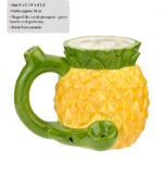 Pineapple Ceramic Novelty Mug with Pipe – Yellow - Image 5