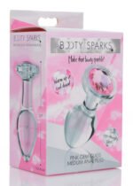 Pink Gem Glass Anal Plug – Medium - Image 2