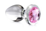 Pink Gem Glass Anal Plug – Medium - Image 3