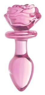 Pink Rose Glass Anal Plug – Medium, Borosilicate Glass - Image 2