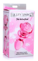 Pink Rose Glass Anal Plug – Medium, Borosilicate Glass