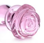 Pink Rose Glass Anal Plug – Medium, Borosilicate Glass - Image 3