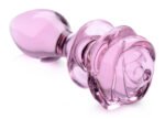 Pink Rose Glass Anal Plug – Medium, Borosilicate Glass - Image 4