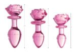 Pink Rose Glass Anal Plug – Medium, Borosilicate Glass - Image 6