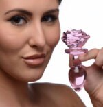 Pink Rose Glass Anal Plug – Medium, Borosilicate Glass - Image 7