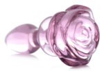 Pink Rose Glass Anal Plug - Small - Image 4