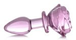 Pink Rose Glass Anal Plug - Small - Image 6