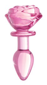 Pink Rose Glass Anal Plug - Small - Image 8