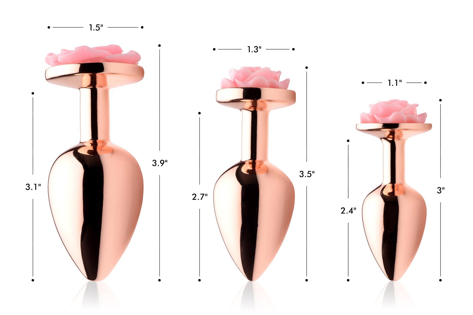 pink-rose-gold-anal-plug-small Pink Rose Gold Anal Plug - Small - Image 1