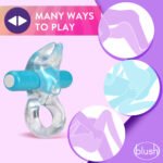 Play With Me  Bull Vibrating C-Ring - Blue - Image 3