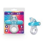 Play With Me  Bull Vibrating C-Ring - Blue - Image 6