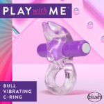 Play With Me  Bull Vibrating C-Ring - Purple - Image 5