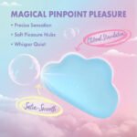 Play With Me Cuddle Cloud Lay-On Vibrator – Platinum-Cured Silicone – Blue - Image 3