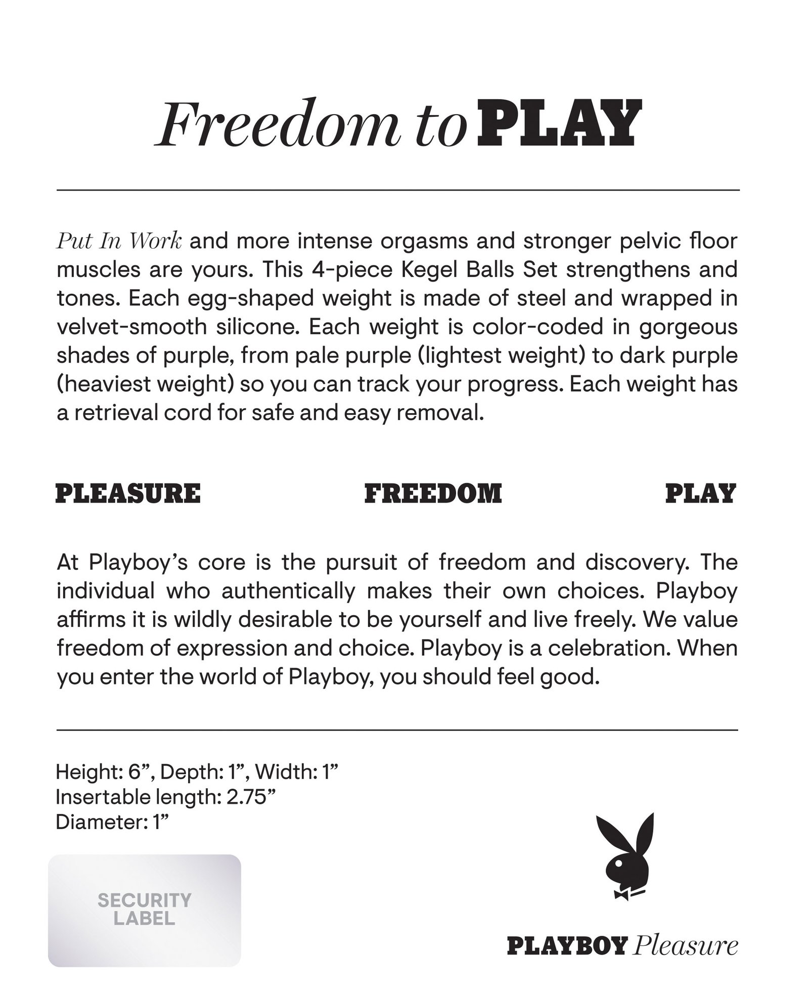 playboy-pleasure-put-in-work-kegel-balls-set-acai-ombre Playboy Pleasure - Put in Work - Kegel Balls Set - Acai Ombre - Image 1