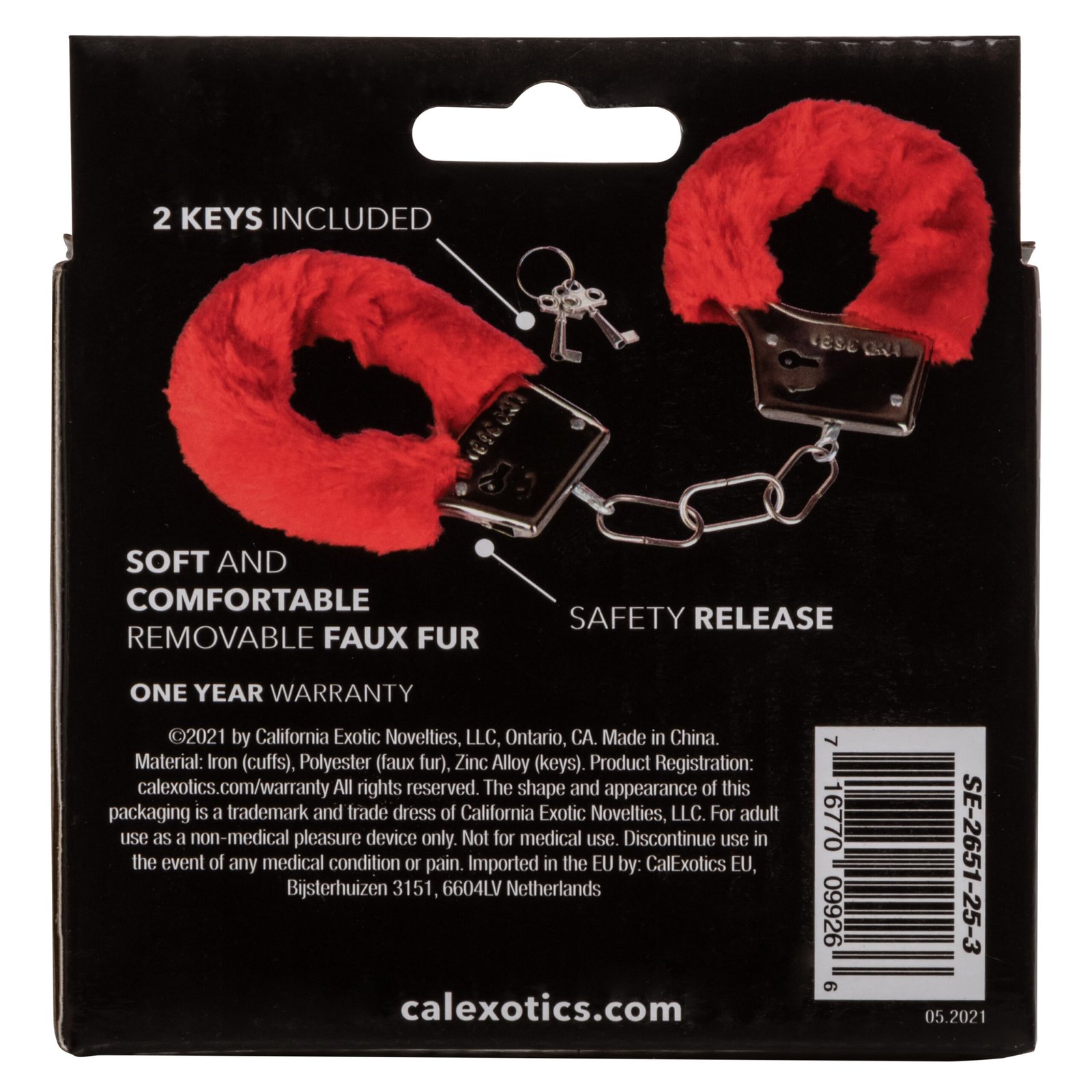 playful-furry-cuffs-red Playful Furry Cuffs - Red - Image 1