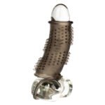 Pleasure Enhancer Stretchy Cock Ring with Scrotum Support – Black - Image 4