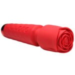 Pleasure Rose 10x Silicone Wand With Rose Attachment - Red - Image 6