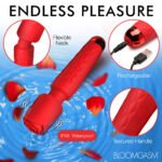 Pleasure Rose 10x Silicone Wand With Rose Attachment - Red - Image 7