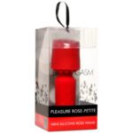 Pleasure Rose-Petite Mini Silicone Rose Wand - Red - Image 2
