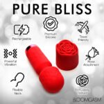 Pleasure Rose-Petite Mini Silicone Rose Wand - Red - Image 3