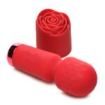 Pleasure Rose-Petite Mini Silicone Rose Wand - Red - Image 6